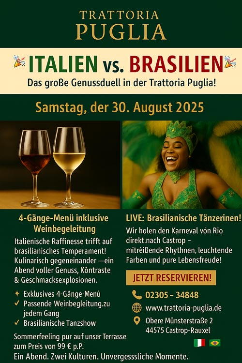 Genussduell: Italien vs. Brasilien